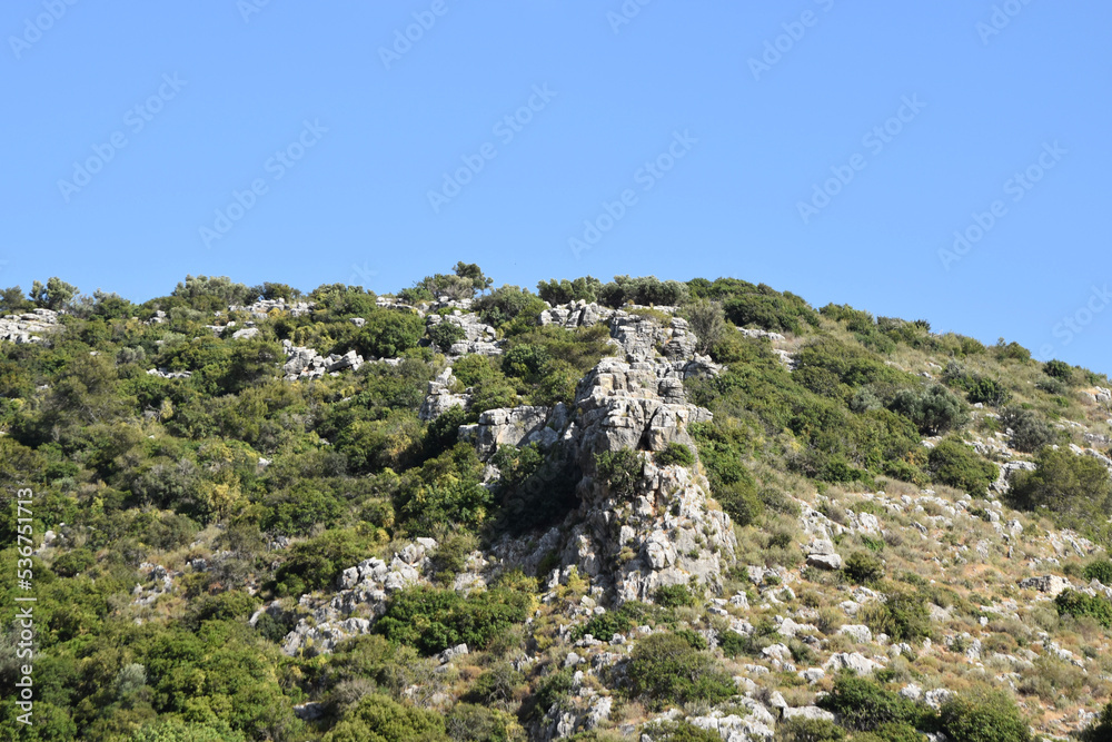 Golan hights mountain landscape with blue sky Golan hights mountain landscape with blue sky