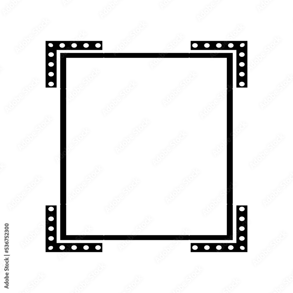 Decorative rectangle frame Abstract pattern Vector illustration