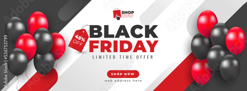 black friday sale offer social media cover web banner template