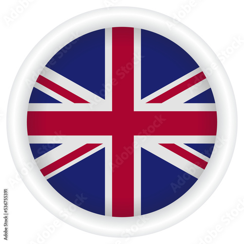 United Kingdom Flag badge PNG image.