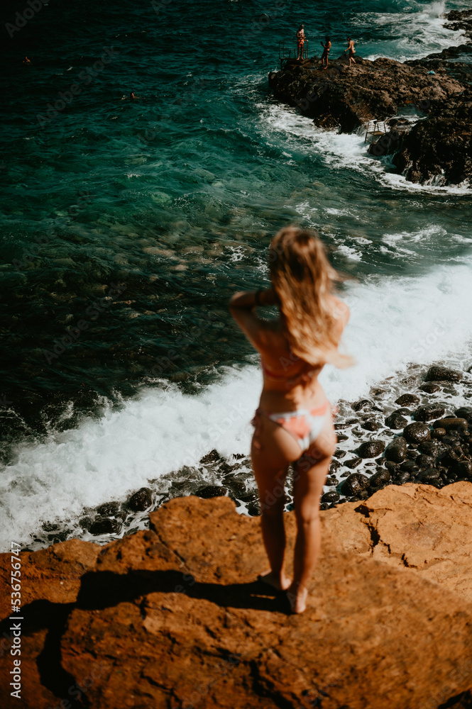 Fototapeta premium Girl watching the see