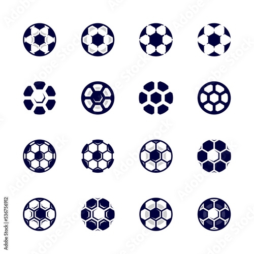 Set of Modern Soccer logo template  Football logo design vector