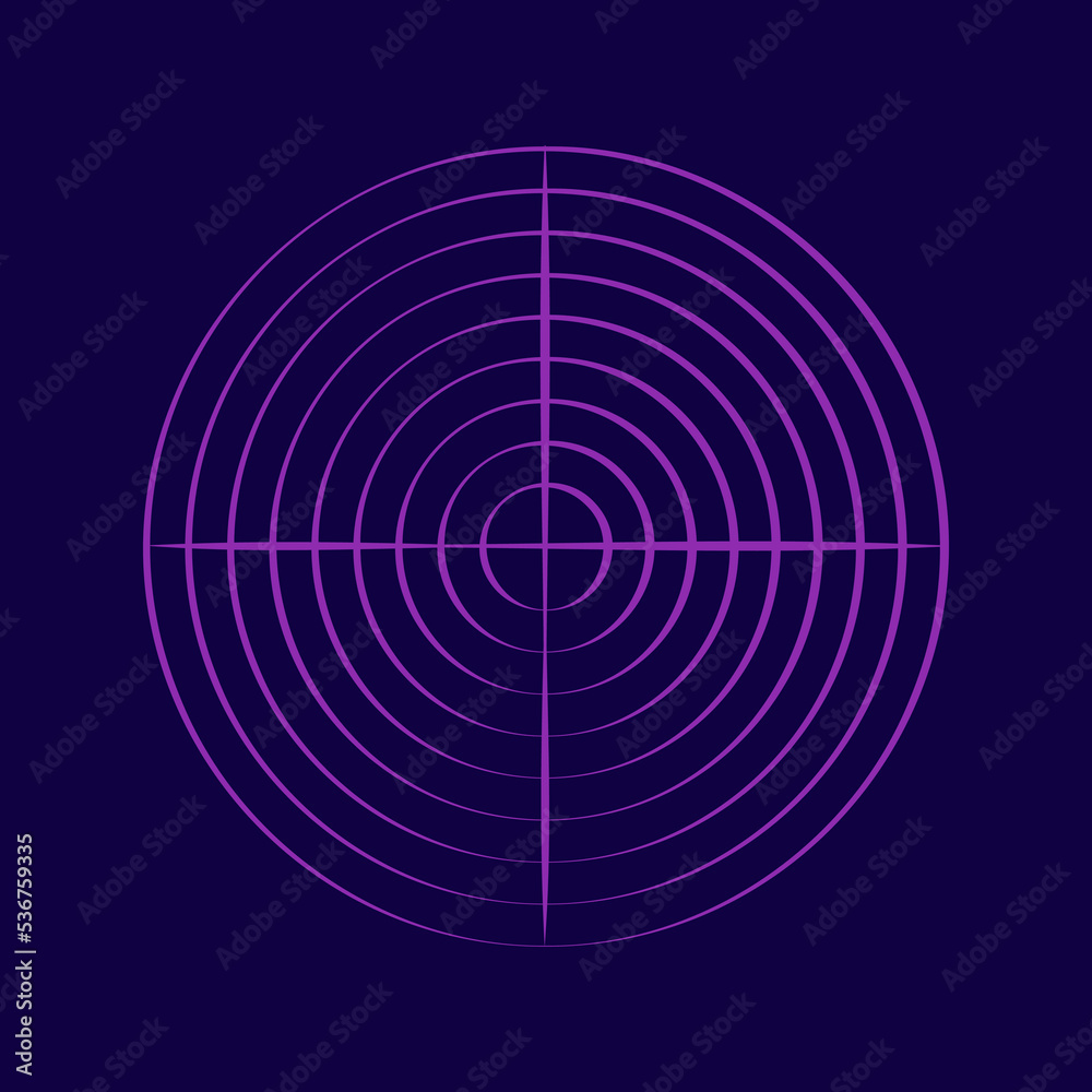 An abstract element depicting a radial pulsation, a source of pain, or a sound wave. Vector illustration. An abstract element depicting a radial pulsation, a source of pain, or a sound wave. Vector illustration.