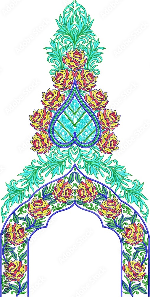 Mughal art work.indian traditional antique gold border Mughal art work.indian traditional antique gold border