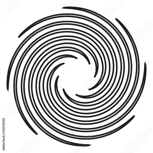 Twist element line art vector illustration 