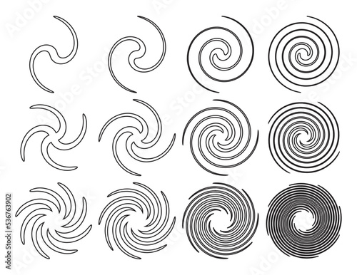 Fototapeta Naklejka Na Ścianę i Meble -  Twist element line art vector illustration 