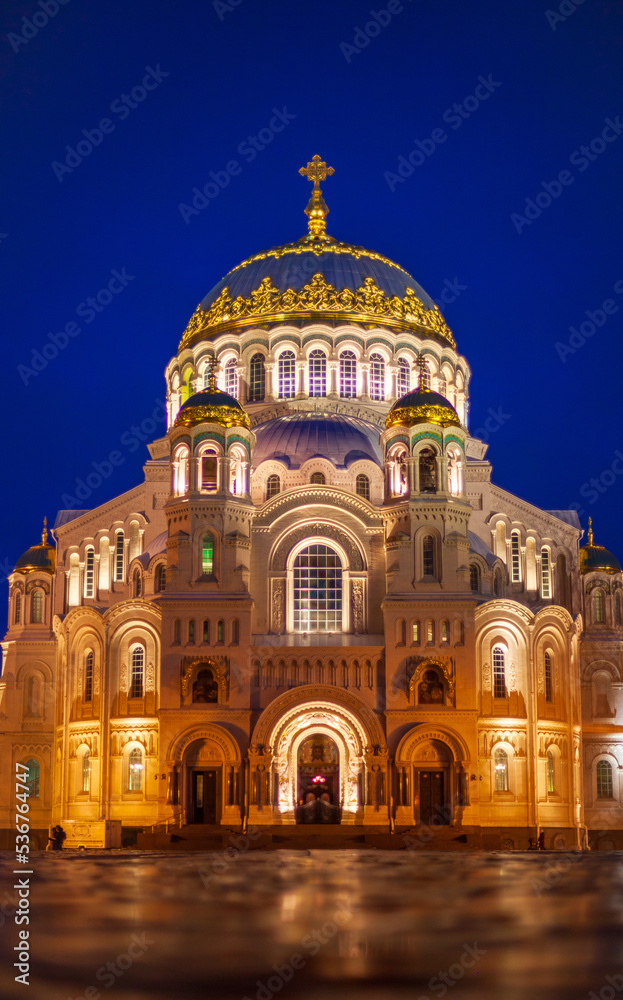 Naval Cathedral in Kronstadt (Russia)