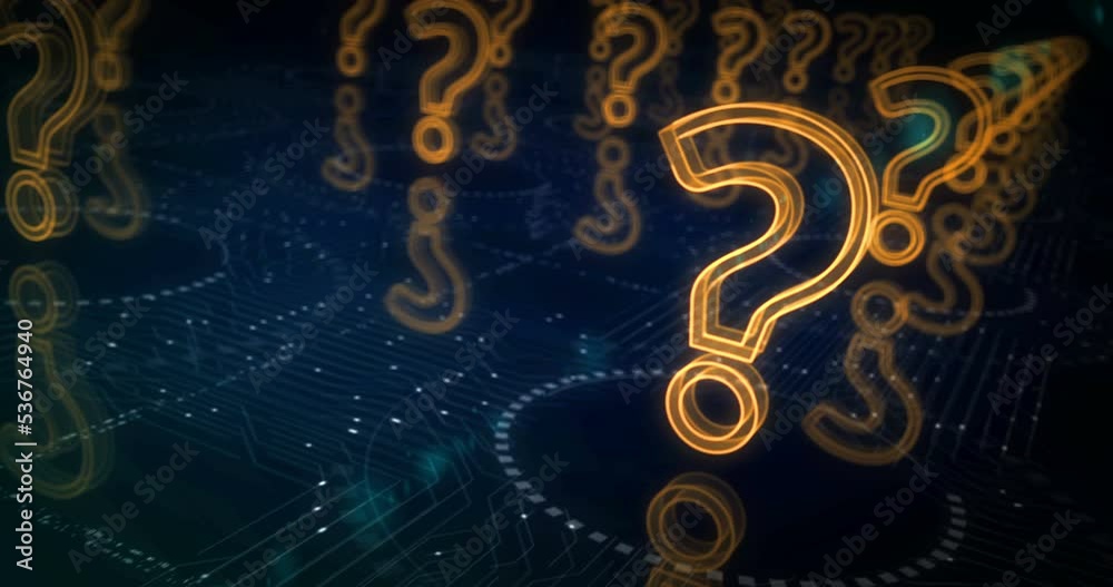 Question mark, search, support, faq, quiz and help symbol abstract ...