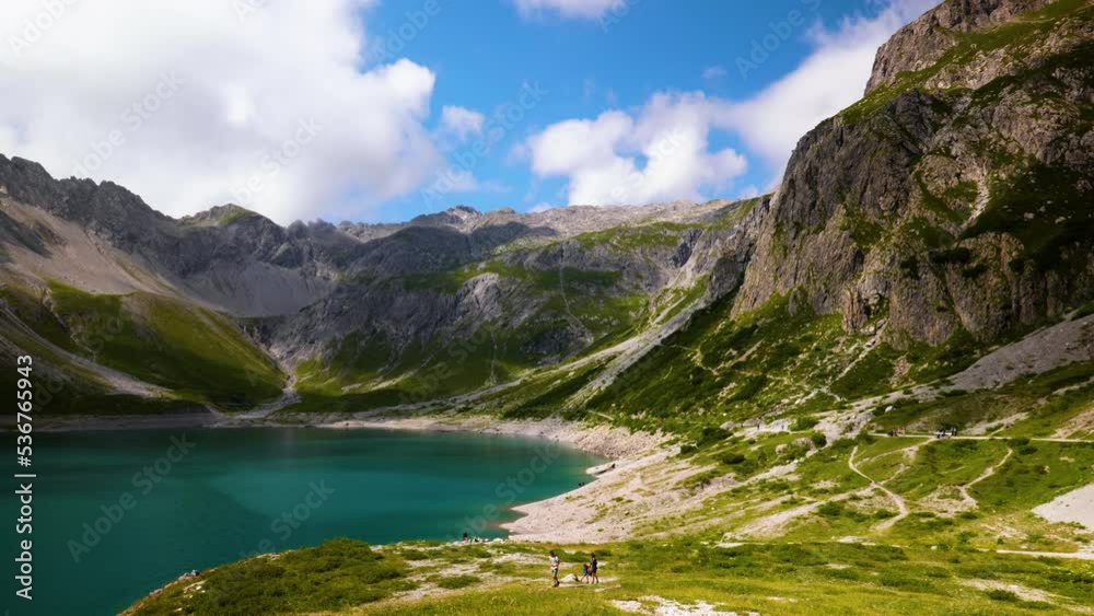 The beautiful landscape and nature around the Lünersee in the Austrian Alps. The beautiful landscape and nature around the Lünersee in the Austrian Alps.