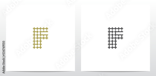 Labyrinth Maze Letter Logo Design F
