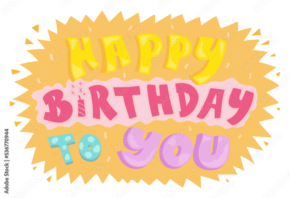 Obraz premium illustration of a happy birthday card