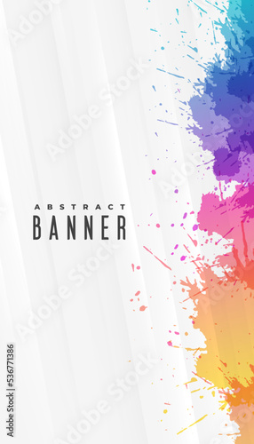 colorful abstract splatter vertical banners