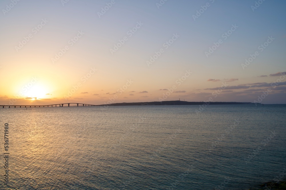 Irabu Island and Sunset Scenery