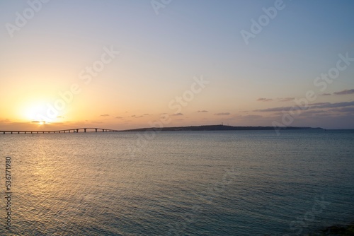 Irabu Island and Sunset Scenery