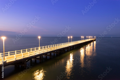 Wallpaper Mural Night aerial view of the pier of Forte dei Marmi Tuscany Italy Torontodigital.ca