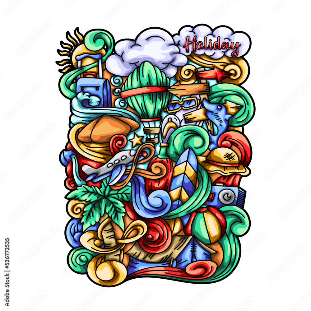 Holiday Doodle Vector Illustration