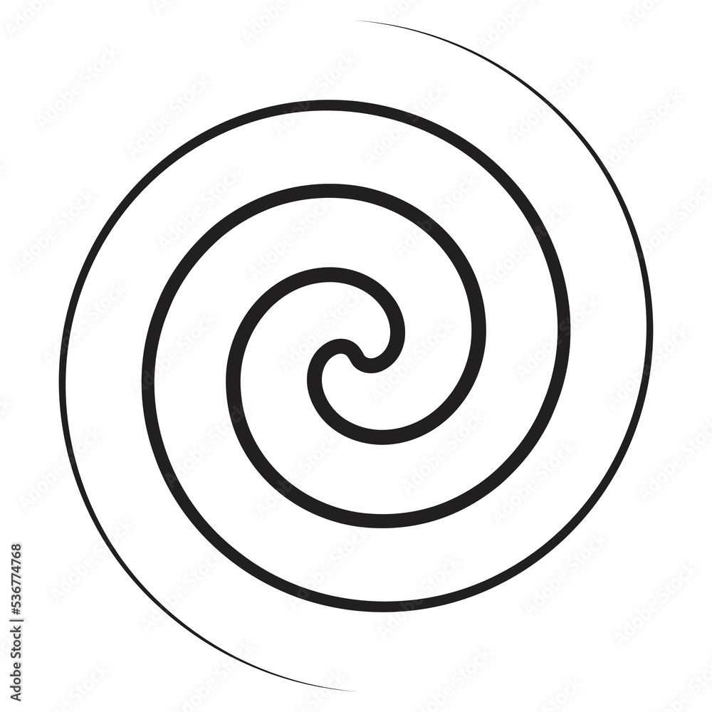 Spiral element abstrac vector illustration