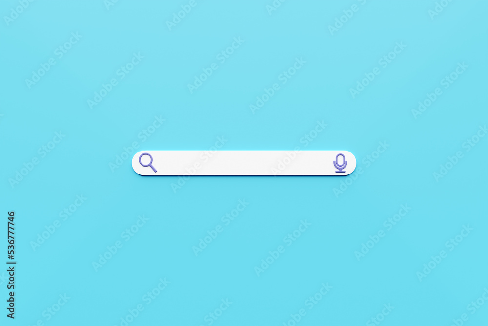 3D colorful illustration of a modern laptop with an information search bar on a blue background. The concept of communication via the Internet, social networks, chat, video, news, messages, website 3D colorful illustration of a modern laptop with an information search bar on a blue background. The concept of communication via the Internet, social networks, chat, video, news, messages, website