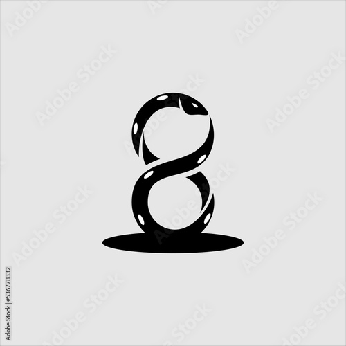 Infinity Python logo design concept.