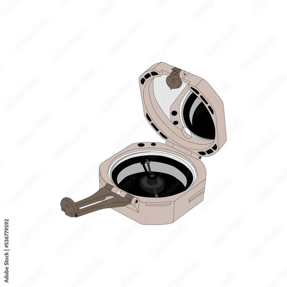 Obraz premium geological compass vector illustration