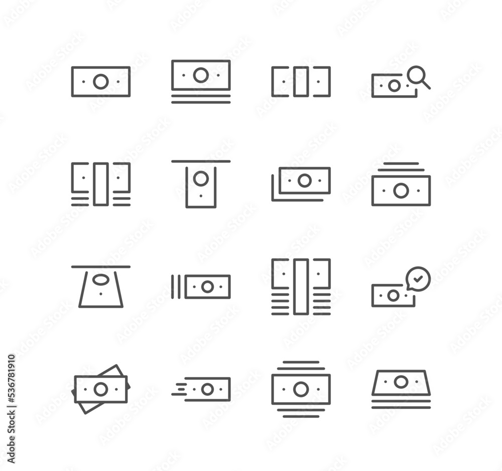 Set of money and finance icons, pay, paper money, cash, growth, check, market, value, earn and linear variety vectors.
Set of money and finance icons, pay, paper money, cash, growth, check, market, value, earn and linear variety vectors.