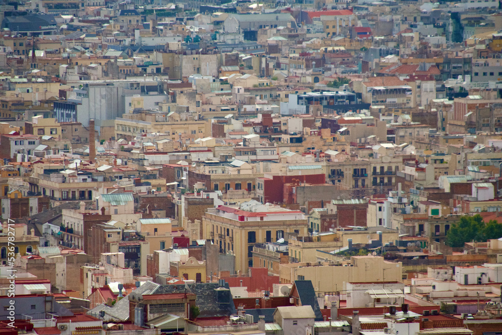 Barcelona: view from Park Guell tourist attraction Barcelona: view from Park Guell tourist attraction