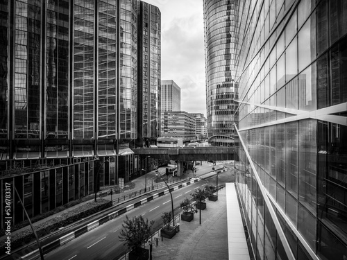 View of "La défense", Black and White