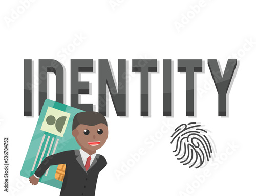 business african identity design character on white background