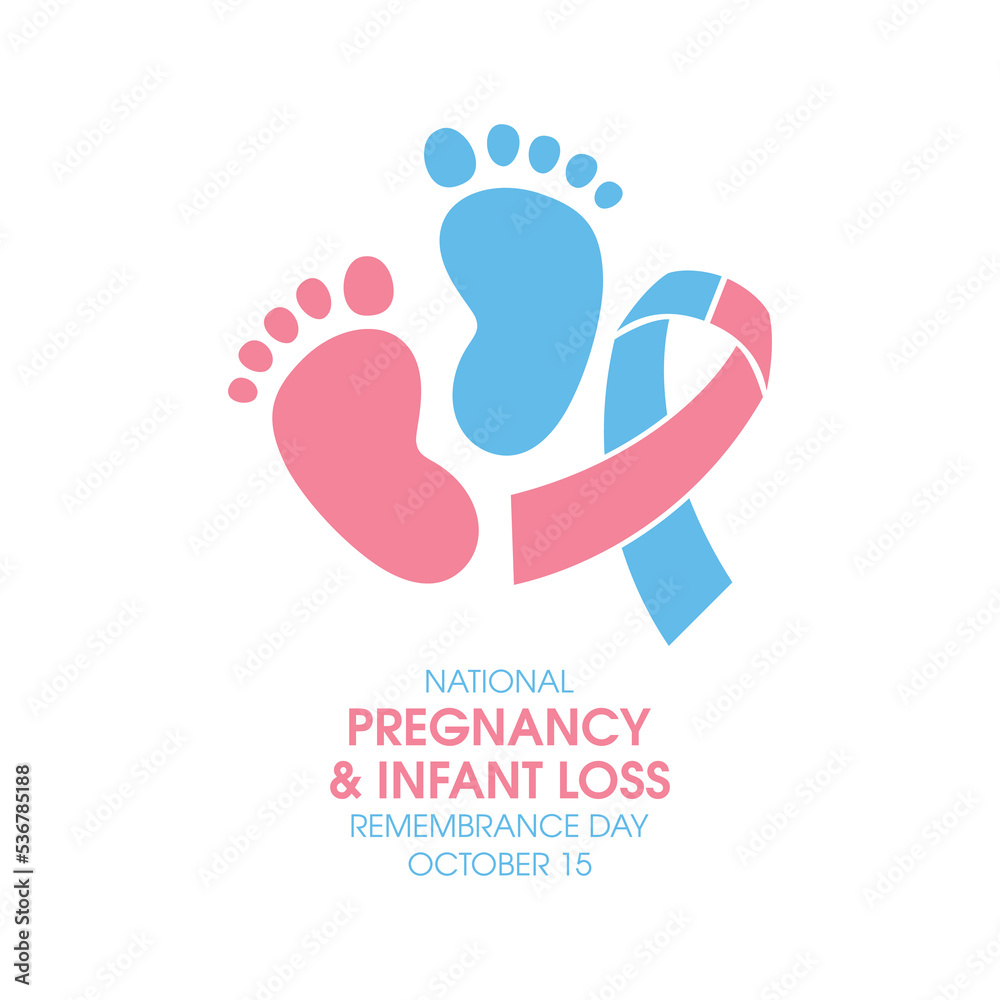 National Pregnancy and Infant Loss Remembrance Day vector. Baby