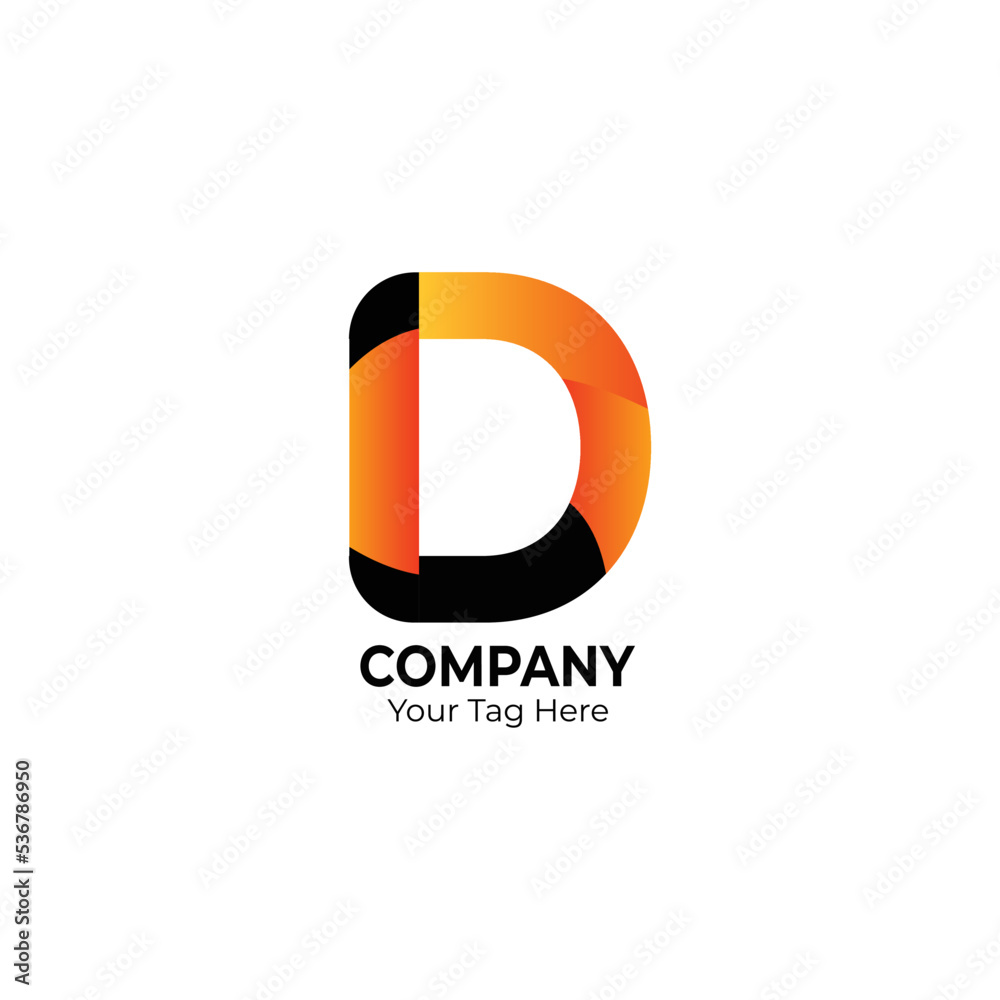 D Letter Logo Design Vector Illustration D Letter Logo Design Vector Illustration