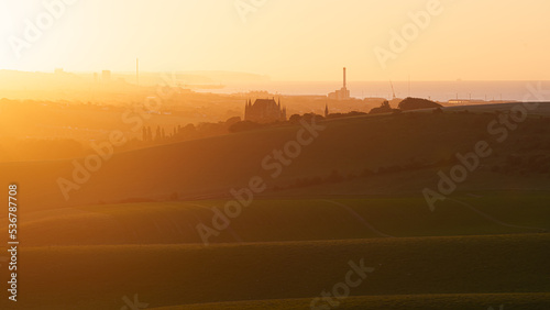 Morning sunrise over Lancing College