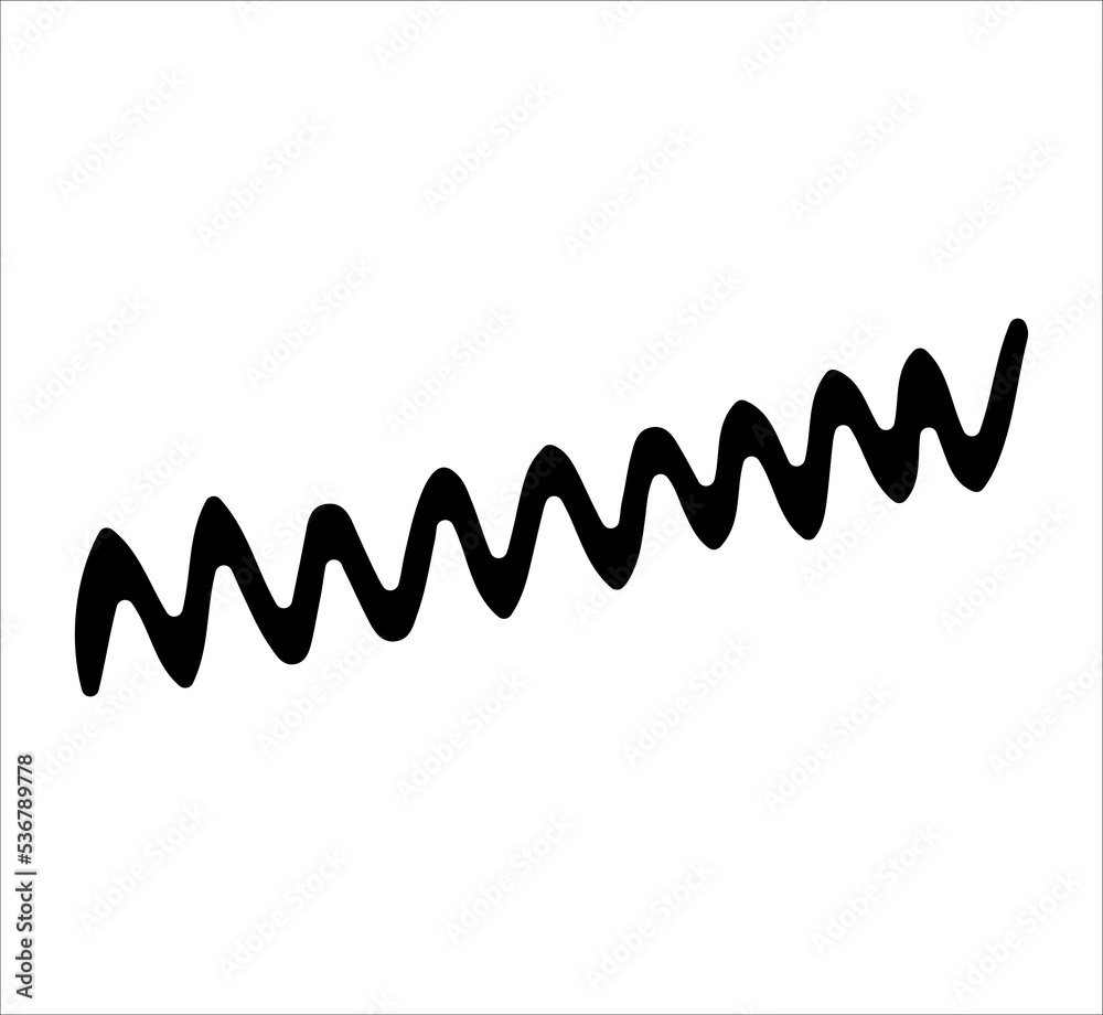 A curved line. Black and white sketch, logo, clipart, icon, icon, template. Isolated object on a white background. Vector image. A curved line. Black and white sketch, logo, clipart, icon, icon, template. Isolated object on a white background. Vector image.