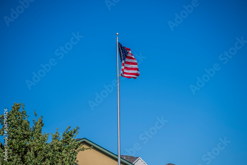 USA Flag flying