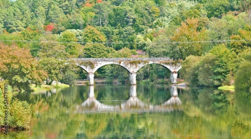 Puente sobre el río Avia en Leiro, Galicia photo