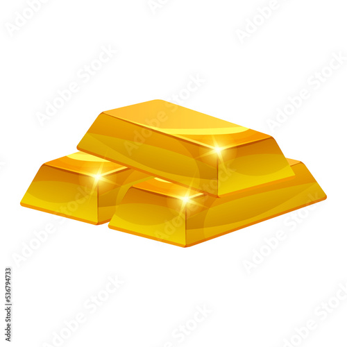 Stack of Gold bar icon, ingot. Symbol of richness currency investment, treasury luxury rich