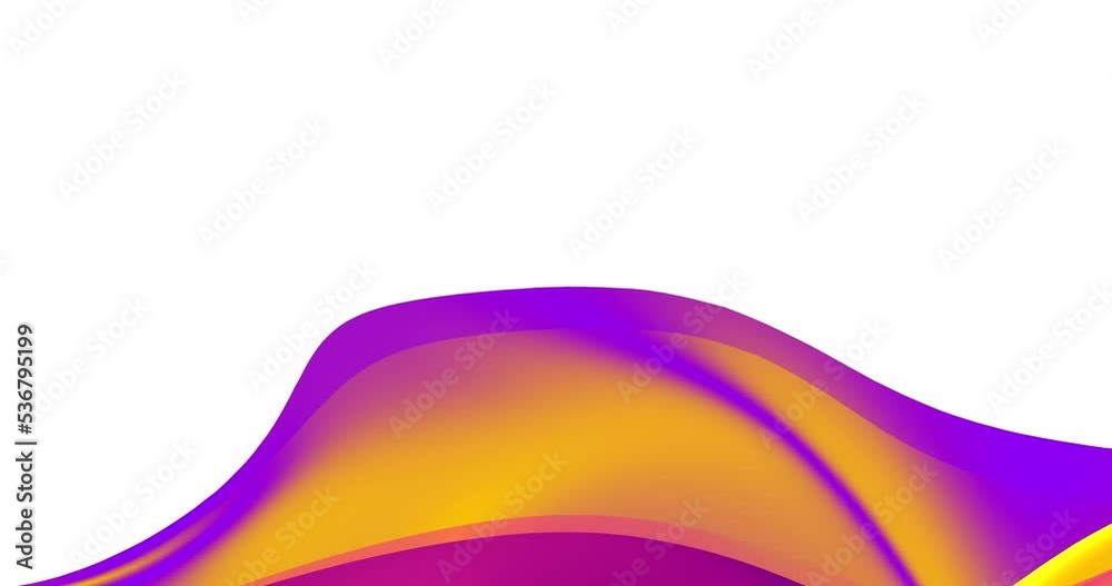 Looped abstract purple, ultraviolet fancy waves background. Bright background wallpaper in loop. Modern shape as weave background with multicolor. Logo animation or transition in flat wave animationa