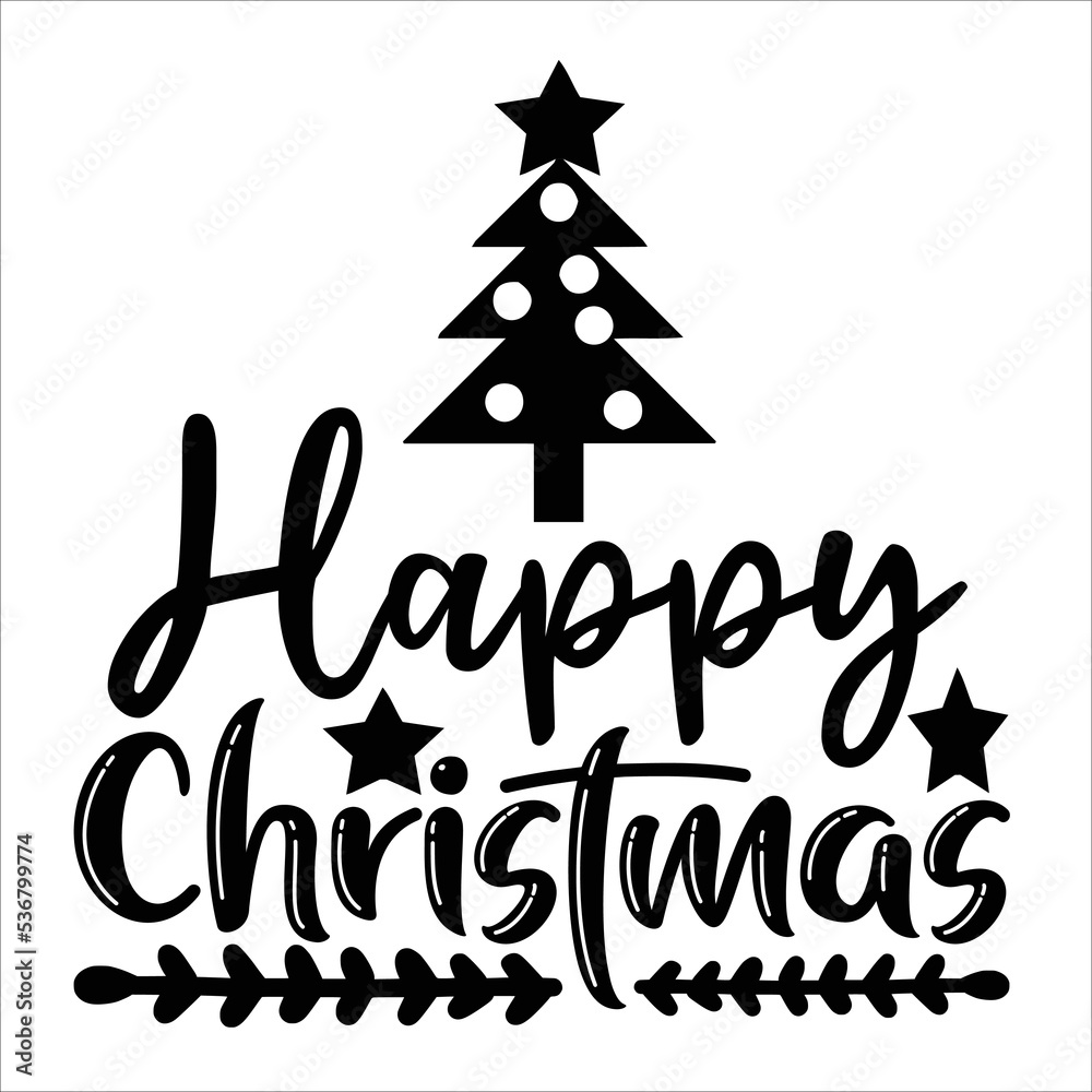 Happy Christmas Merry Christmas shirt print template, funny Xmas shirt design, Santa Claus funny quotes typography design
