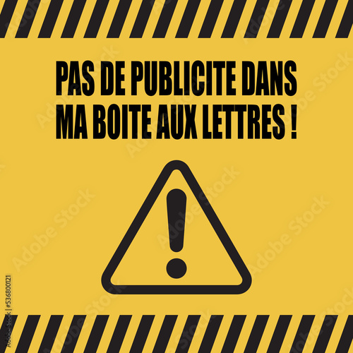 Logo pas de publicité dans ma boîte aux lettres.