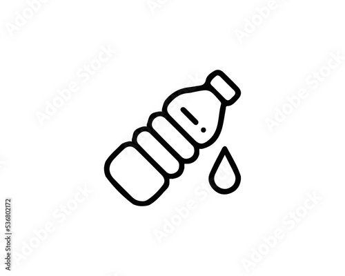 Water bottle vector line icon design