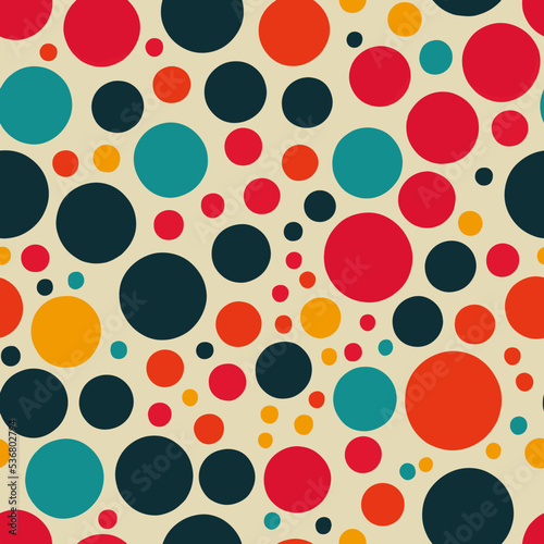 A beautiful seamless repeatable pattern of colourful dots