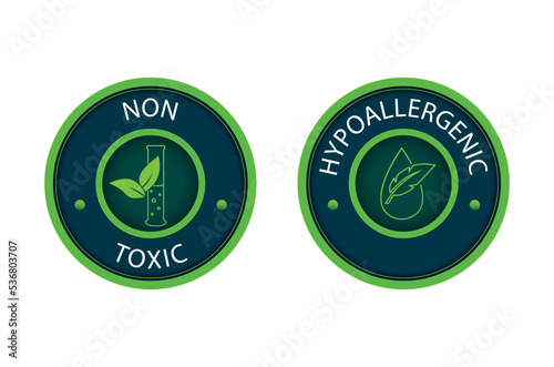 non toxic, hypoallergenic icon vector illustration  photo