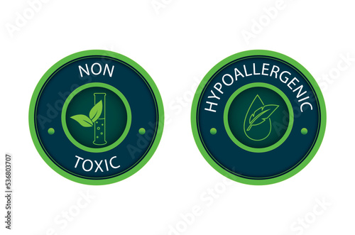 non toxic, hypoallergenic icon vector illustration 