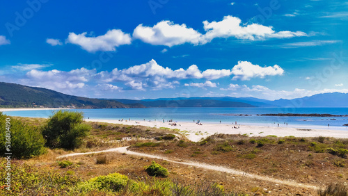 Llagosteira or Langosteira beach  Fiesterra village  A coruna province  Galicia  Spain