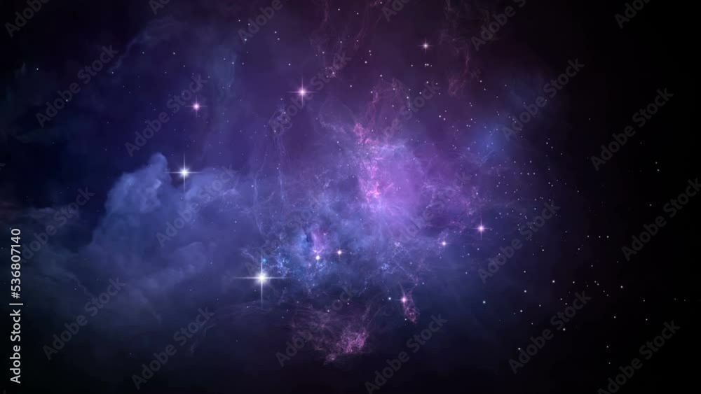 Space nebula looped spin