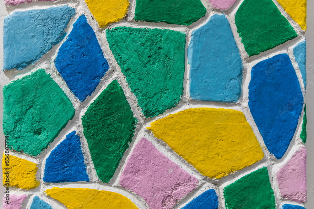 colorful mosaic on a wall in Male, Maldives