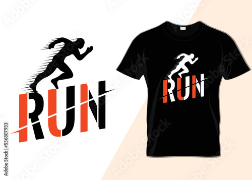 Run t-shirt design