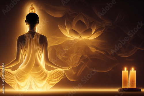 beautiful goddess meditating chakra symbols spirituality