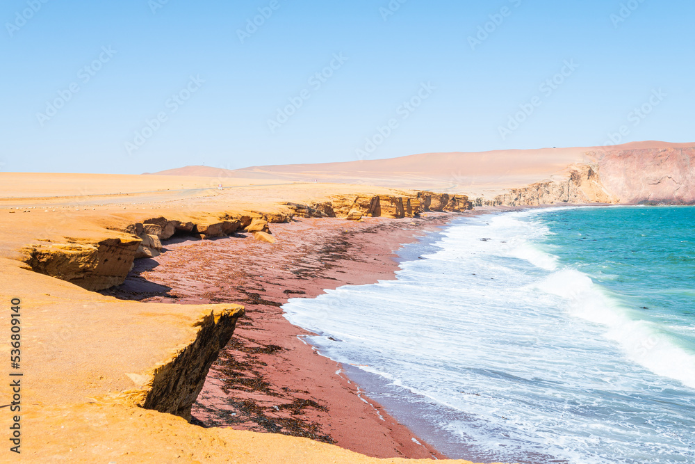 amazing landscape of paracas national park, peru