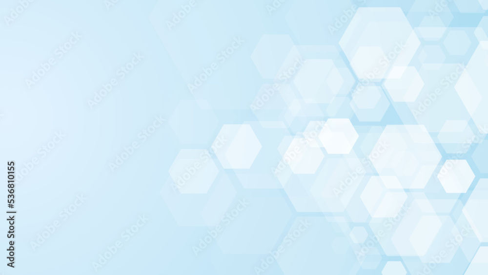 Hexagons pattern on blue background. Genetic research, molecular structure. Chemical engineering. Concept of innovation technology. Used for design healthcare, science and medicine background Hexagons pattern on blue background. Genetic research, molecular structure. Chemical engineering. Concept of innovation technology. Used for design healthcare, science and medicine background