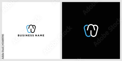 Cw, WC, W Logo Design vector Template